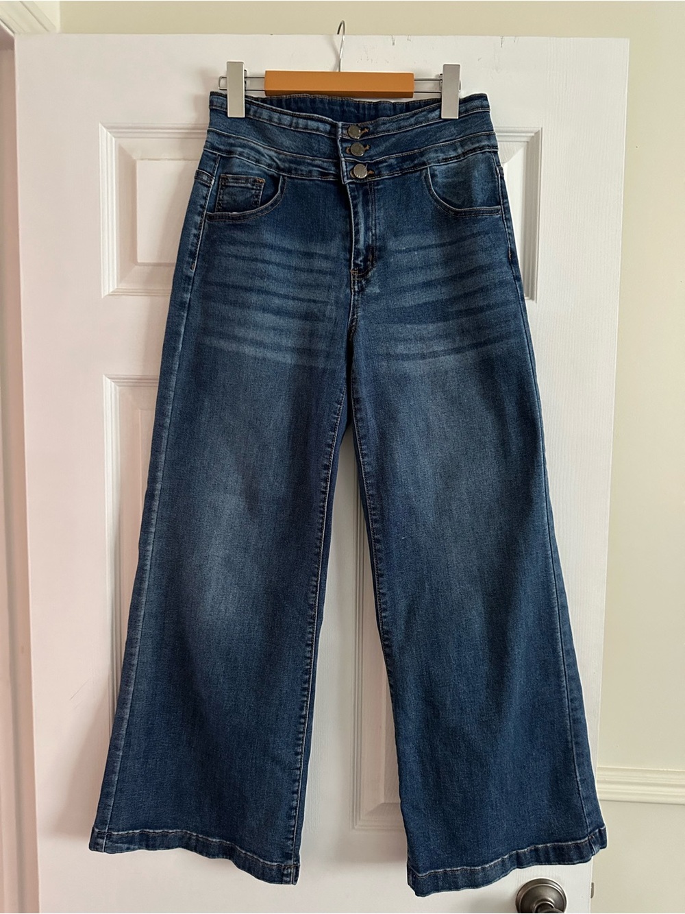 Women's High-Rise Wide-Leg Jeans in Dark Indigo